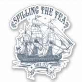 De thee morsen sinds 1773 | Zeilboot Sticker (Voorkant)