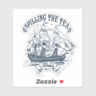 De thee morsen sinds 1773   Zeilboot Sticker