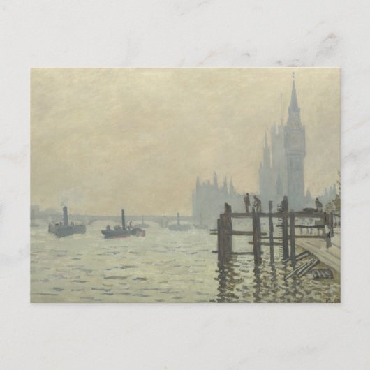 De Theems onder Westminster door Claude Monet Briefkaart (Voorkant)