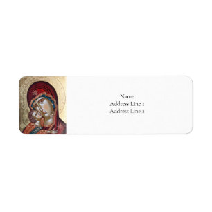 De Theotokos en Christus Kind Orthodox Icoon Etiket