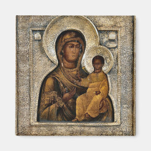 De Theotokos en Christus Kind Orthodox Icoon Magneet