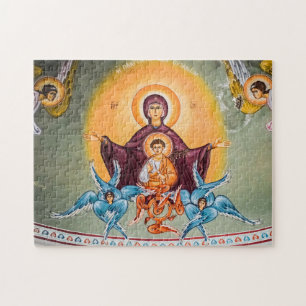 De Theotokos en het Christuskind met het icoon van Legpuzzel