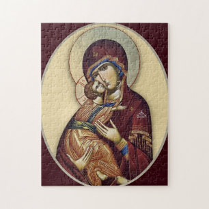 De Theotokos (Maagd Maria) en het Christuskind Legpuzzel