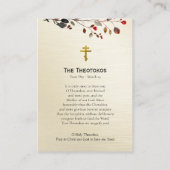 De Theotokos Orthodoxe Gebed Kaart Plaatskaartje (Achterkant)