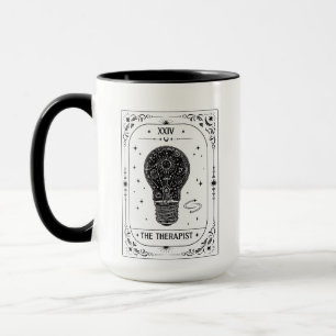 De Therapeut Tarotkaart Mok Zwart Mok Cadeau voor 