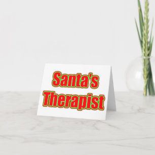 De Therapeut van de kerstman Feestdagen Kaart