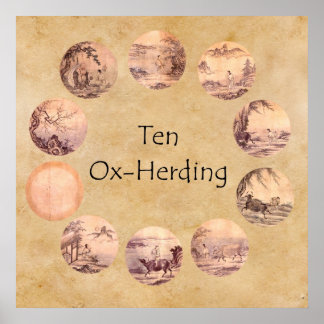 De Tien Afbeeldingen van de Oxherding Poster