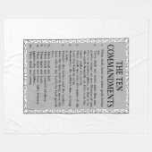 De Tien Geboden Bijbel Fleece Deken (Voorkant (Horizontaal))