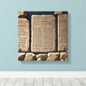 De tien geboden canvas afdruk (Insitu (Houten vloer))