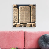 De tien geboden canvas afdruk (Insitu (Woonkamer))
