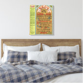 De tien geboden canvas afdruk (Insitu (Slaapkamer))