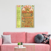 De tien geboden canvas afdruk (Insitu (Woonkamer))