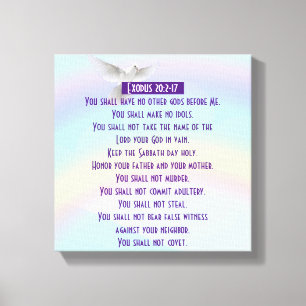 De Tien Geboden - Gewikkeld Canvas (Gloss) Afdruk