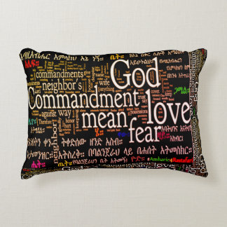De tien geboden in Amharic Pillow 16 x 12 inch Decoratief Kussen