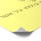 De Tien Geboden in Hebreeuws Poster (Hoek)