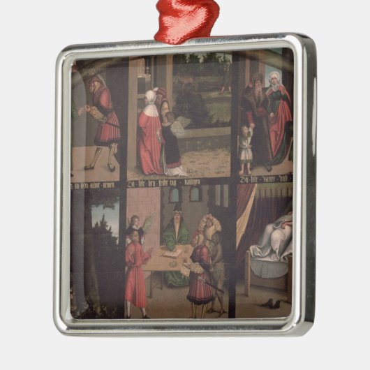 De tien geboden metalen ornament (Links)