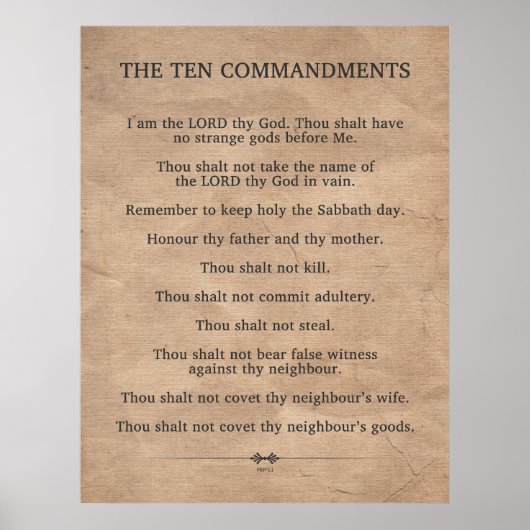 De tien geboden poster (Voorkant)