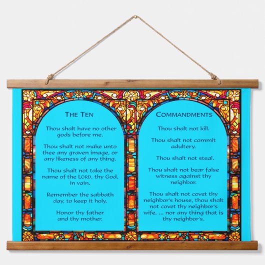 De Tien Geboden Tapestry Hangend Wandkleed (Voorkant)