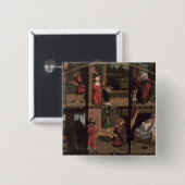 De tien geboden vierkante button 5,1 cm (Voorkant /achterkant)