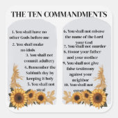 De tien geboden vierkante sticker (Voorkant)