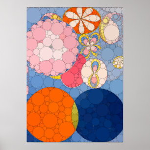 De tien grootste, nr.2, Stippen, na Hilma af Klint Poster