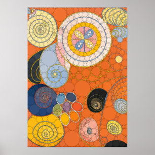 De tien grootste, nr.4, Stippen, na Hilma af Klint Poster