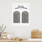 De tien Wiskunde-mandaten Poster (Keuken)