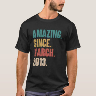De tiende verjaardag van de bevalling sinds maart t-shirt