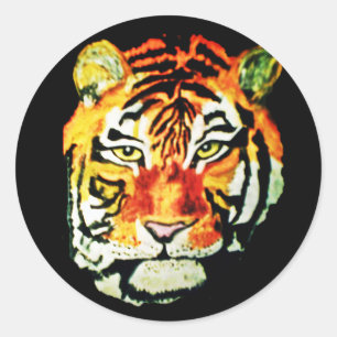 DE TIGER-stickers Ronde Sticker