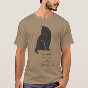 De tijd die met katten wordt besteed is nooit vers t-shirt