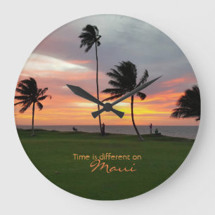 De tijd is anders op Maui Wall Clock Grote Klok