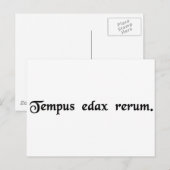 De tijd is de aanbidder van alles. briefkaart (Voorkant / Achterkant)