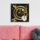 De tijd is vluchtig canvas afdruk (Insitu (Woonkamer))