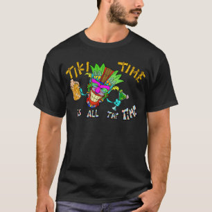 De TIJD TIKI is de hele tijd T-shirt