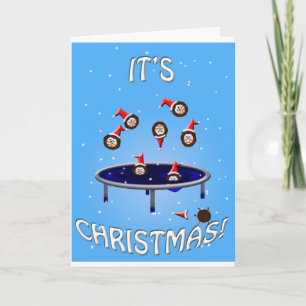 de tijd van de feestdagen is een trampoteling van kaart