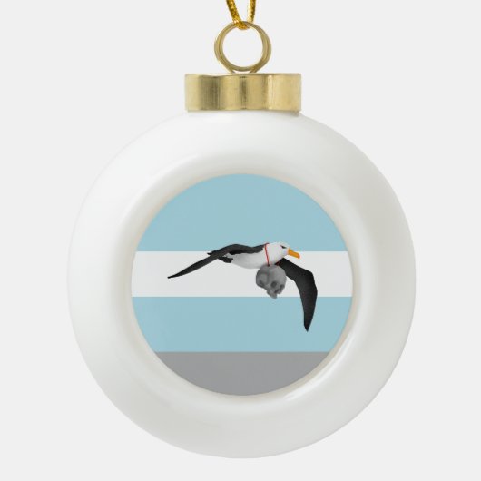 De tijd van de oude zeeman Albatros Keramische Bal Ornament (Voorkant)