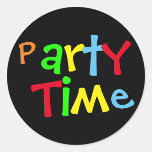 De Tijd van de partij Ronde Sticker