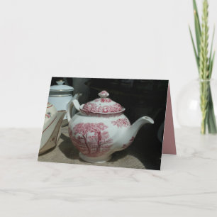 De Tijd van de thee met Groet C van de Teapot Bedankkaart