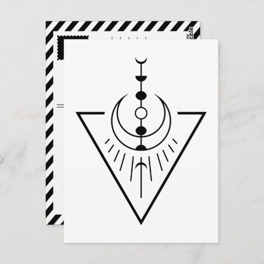 de tijd van de zon in de zon briefkaart (Voorkant / Achterkant)