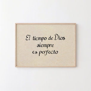 De Tijd van God is Altijd Perfect Poster