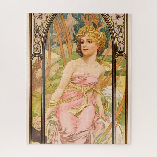 De tijden van de dag, ochtend ontwaken door Mucha Legpuzzel (Verticaal)
