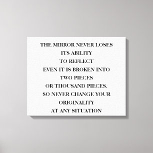 De tijdloze kracht van de spiegel om te reflectere canvas afdruk