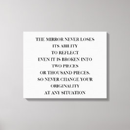 De tijdloze kracht van de spiegel om te reflectere canvas afdruk