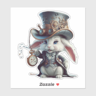 De tijdwaarnemers Steampunk Bunny Sticker
