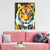De tijger canvas afdruk (Insitu (Woonkamer))