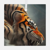 De tijger glas ornament (Achterkant)