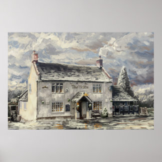 De tijger Inn, Turnditch - winter poster