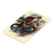 De tijger van Clouded door Joseph Wolf Magneet (Linkerzijde)