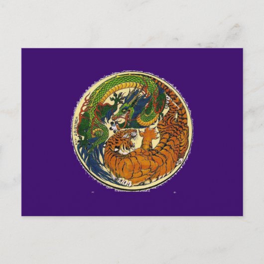 DE TIJGER VAN DE DRAAK BRIEFKAART (Voorkant)