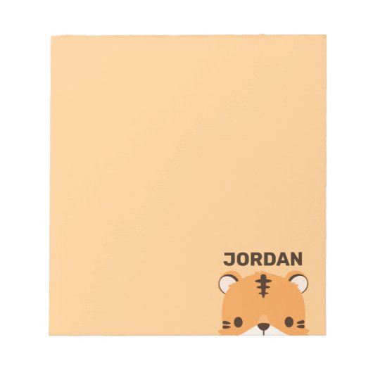 De Tijger van de klap met Persoonlijke Naam Notitieblok (Voorkant)